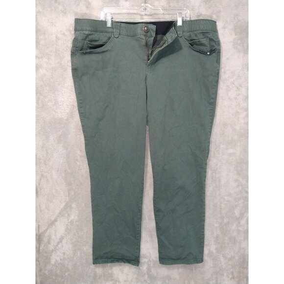Democracy Jeans Womens 22W Green Denim Ab Solution Mid Rise Booty Lift Straight - Picture 1 of 9